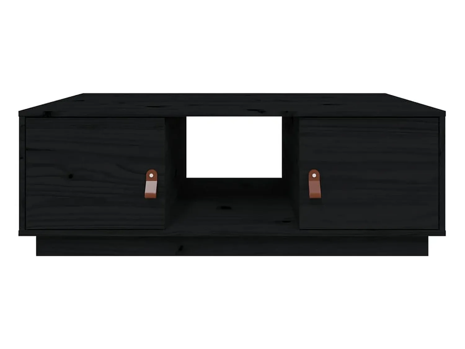 Mesa De Centro| Mesa de centro | Mesa de apoio 100x50x35 cm madeira de pinho maciça Preto