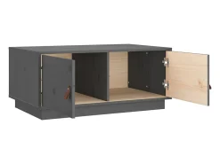 Mesa de centro | Mesa de apoio 80x50x35 cm pinho maciço cinza^ Mesa De Centro