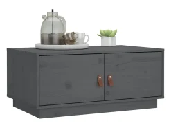 Mesa de centro | Mesa de apoio 80x50x35 cm pinho maciço cinza^ Mesa De Centro