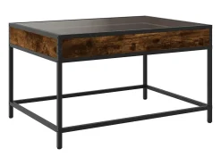 Mesa De Centro| Mesa de centro | Mesa de apoio luzes LED Infinity 70x50x41 cm carvalho fumado Castanho