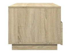 Best Mesa de centro | Mesa de apoio com luzes LED 90x49x40 cm carvalho sonoma Castanho