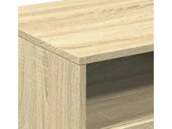 Best Mesa de centro | Mesa de apoio com luzes LED 90x49x40 cm carvalho sonoma Castanho