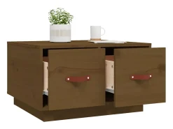 Mesa de centro | Mesa de apoio 60x53x35 cm pinho maciço mel^ Mesa De Centro