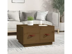 Mesa de centro | Mesa de apoio 60x53x35 cm pinho maciço mel^ Mesa De Centro