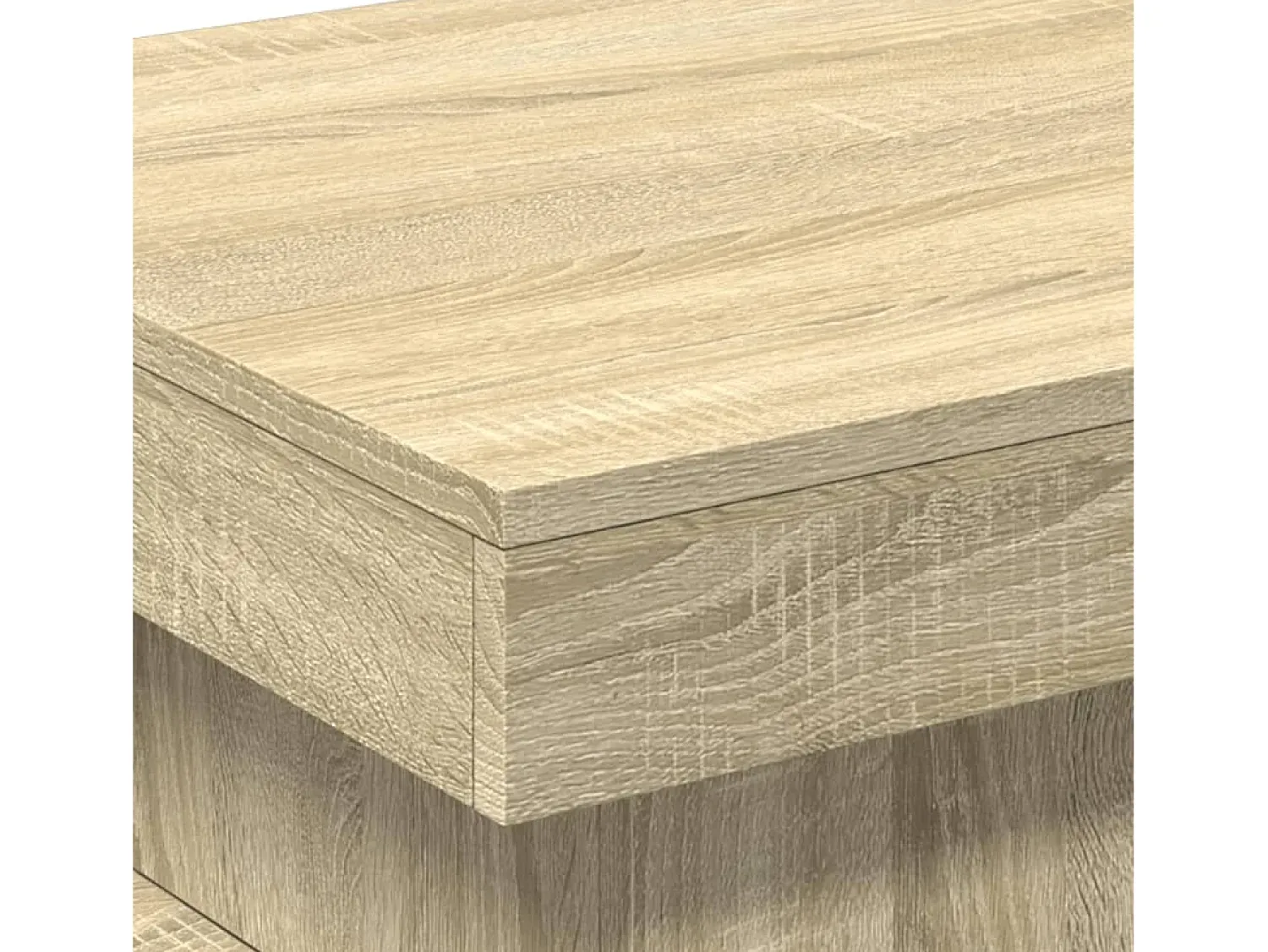 Mesa De Centro| Mesa de centro | Mesa de apoio com luzes LED 50x50x40 cm carvalho sonoma Castanho