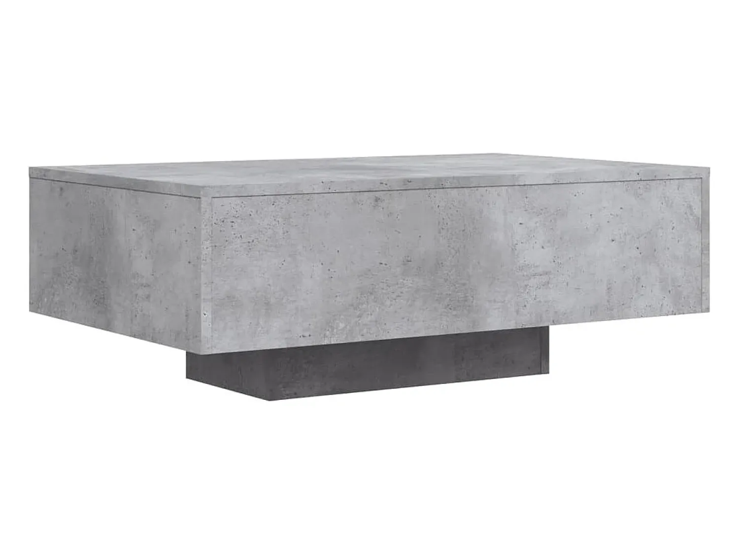 Mesa de centro | Mesa de apoio | Mesa de café com luzes LED 85x55x31 cm cimento^ Mesa De Centro