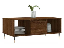 Mesa De Centro* Mesa de centro | Mesa de apoio 90x50x36.5cm derivados madeira carvalho Castanho