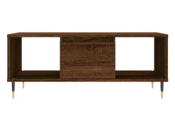 Mesa De Centro* Mesa de centro | Mesa de apoio 90x50x36.5cm derivados madeira carvalho Castanho
