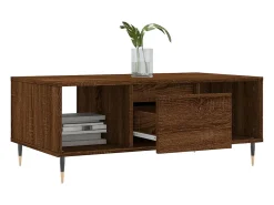 Mesa De Centro* Mesa de centro | Mesa de apoio 90x50x36.5cm derivados madeira carvalho Castanho