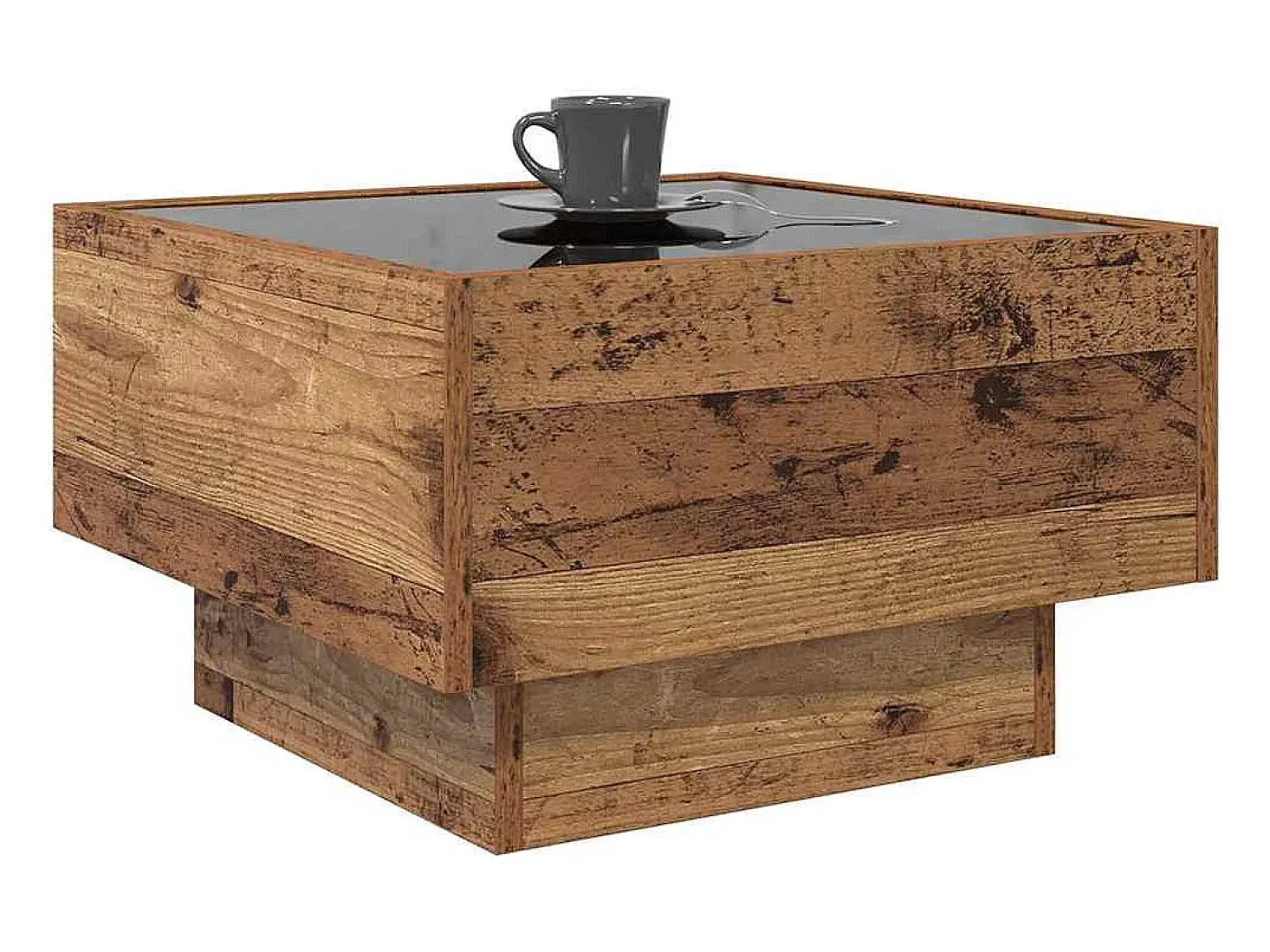 Mesa de centro | Mesa de apoio Madeira antiga 50x50x30 cm^ Mesa De Centro