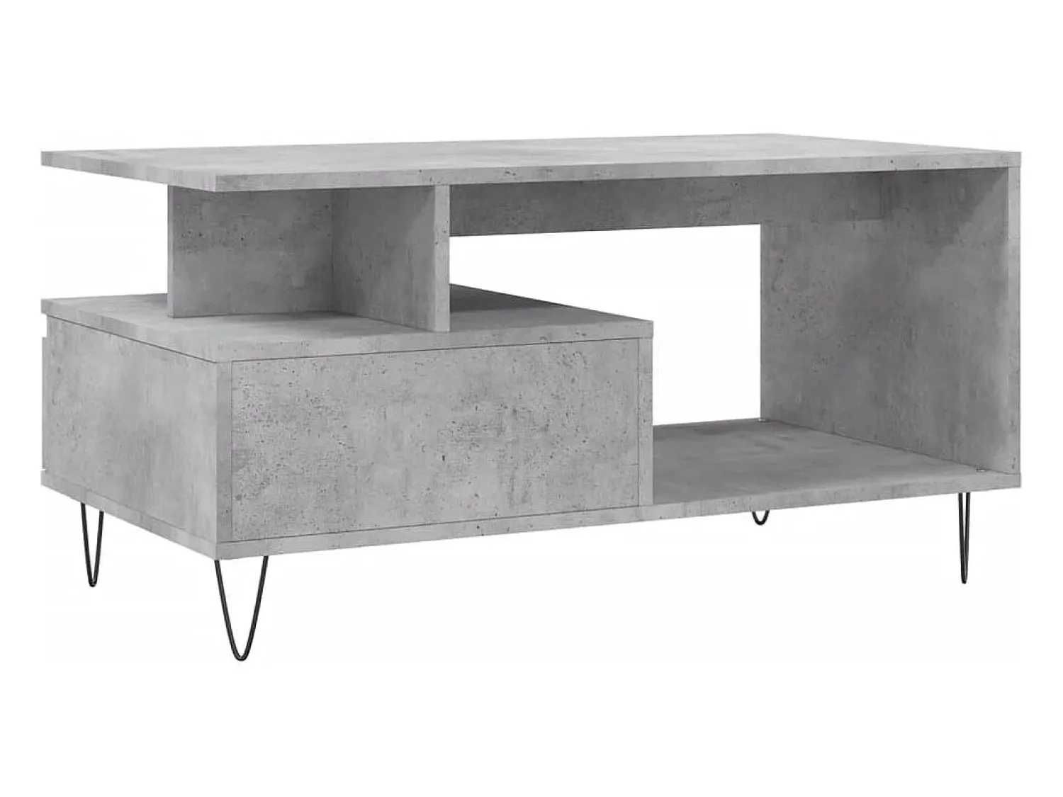 Mesa De Centro* Mesa de centro | Mesa de apoio 90x49x45 derivados de madeira cimento Cinzento
