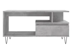 Mesa De Centro* Mesa de centro | Mesa de apoio 90x49x45 derivados de madeira cimento Cinzento
