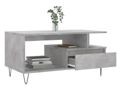 Mesa De Centro* Mesa de centro | Mesa de apoio 90x49x45 derivados de madeira cimento Cinzento