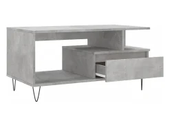 Mesa De Centro* Mesa de centro | Mesa de apoio 90x49x45 derivados de madeira cimento Cinzento