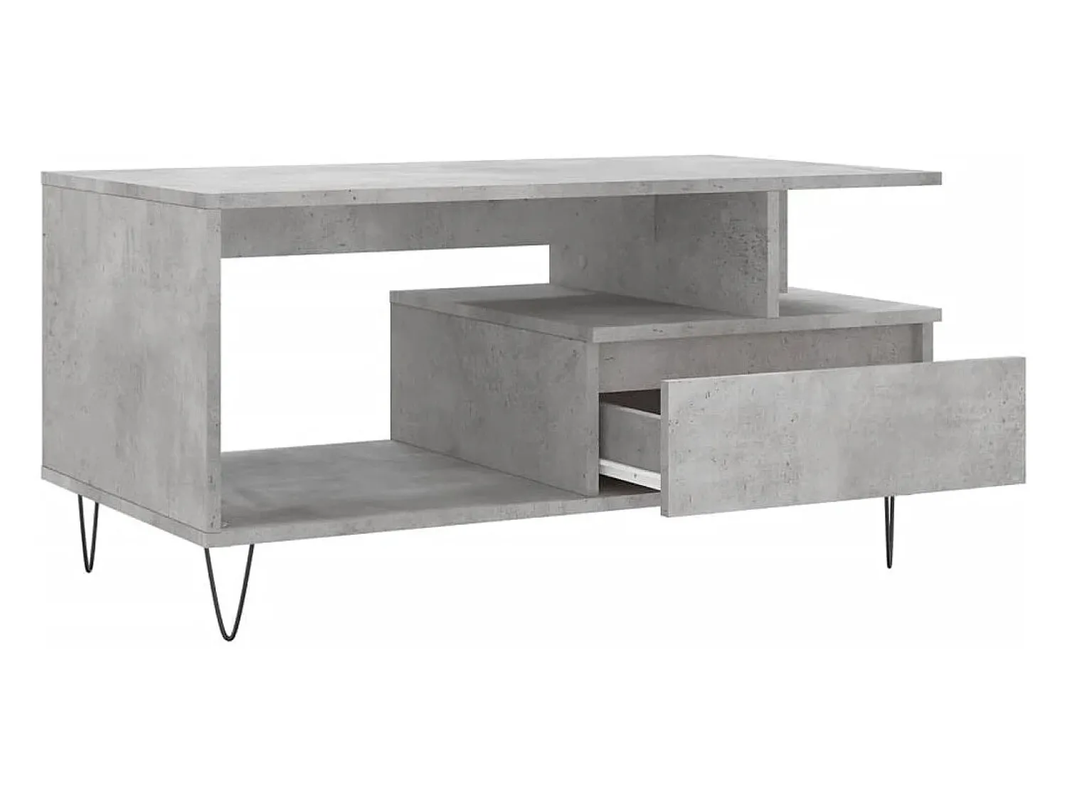 Mesa De Centro* Mesa de centro | Mesa de apoio 90x49x45 derivados de madeira cimento Cinzento