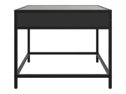 Outlet Mesa de centro | Mesa de apoio c/ luzes LED Infinity 50x50x41 cm Preto