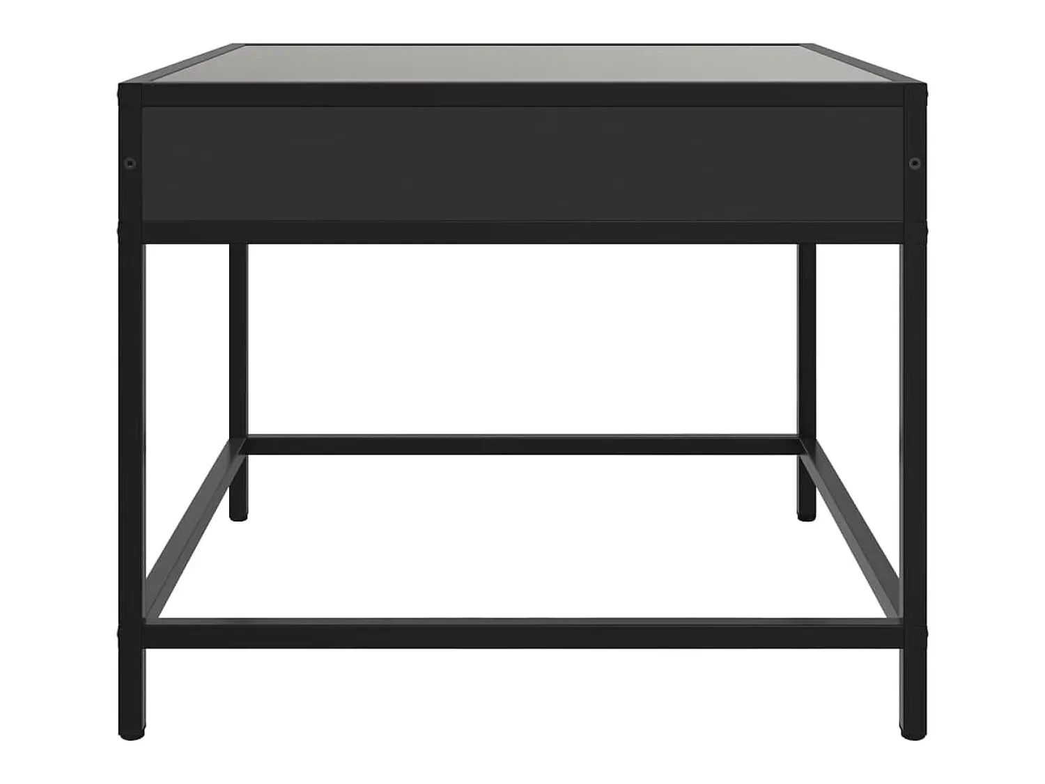 Outlet Mesa de centro | Mesa de apoio c/ luzes LED Infinity 50x50x41 cm Preto