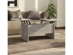 Mesa De Centro* Mesa de centro | Mesa de apoio80x50x42.5cm derivados de madeira sonoma Cinzento