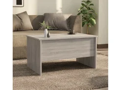 Mesa De Centro* Mesa de centro | Mesa de apoio80x50x42.5cm derivados de madeira sonoma Cinzento