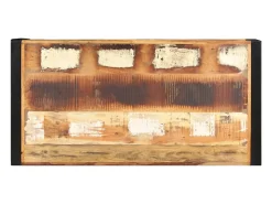 Mesa De Centro* Mesa de centro | Mesa de apoio | Mesa de café 120x60x40 cm madeira recuperada maciça Castanho