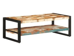 Mesa De Centro* Mesa de centro | Mesa de apoio | Mesa de café 120x60x40 cm madeira recuperada maciça Castanho