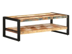 Mesa De Centro* Mesa de centro | Mesa de apoio | Mesa de café 120x60x40 cm madeira recuperada maciça Castanho