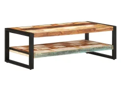 Mesa De Centro* Mesa de centro | Mesa de apoio | Mesa de café 120x60x40 cm madeira recuperada maciça Castanho