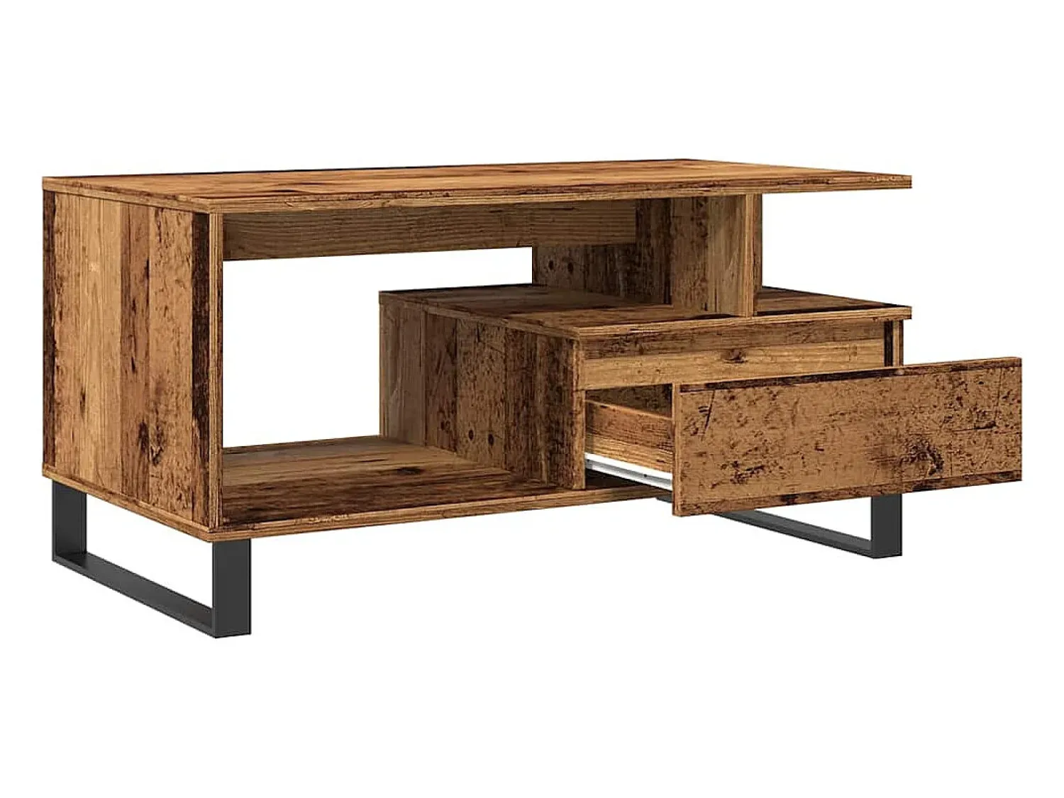 Online Mesa de centro | Mesa de apoio | Mesa de café 90x49x45 cm derivados de madeira madeira velha Castanho