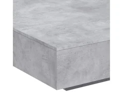 Mesa de centro | Mesa de apoio 100x100x31 cm derivados de madeira cinza-cimento^ Mesa De Centro