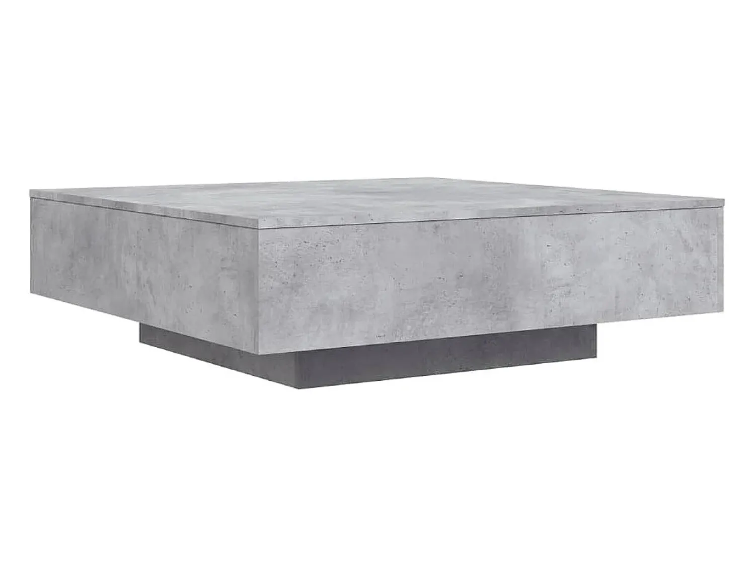 Mesa de centro | Mesa de apoio 100x100x31 cm derivados de madeira cinza-cimento^ Mesa De Centro