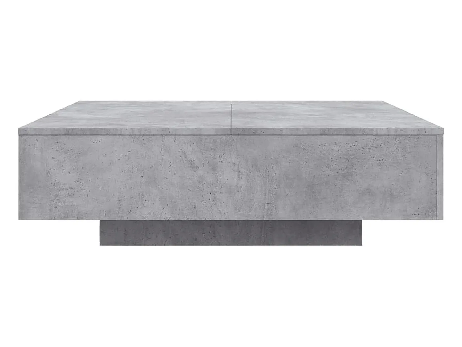 Mesa de centro | Mesa de apoio 100x100x31 cm derivados de madeira cinza-cimento^ Mesa De Centro