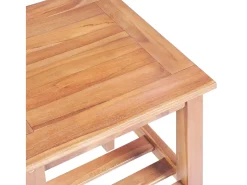 Mesa De Centro* Mesa de centro | Mesa de apoio quadrada 40x40x50 cm teca maciça Castanho