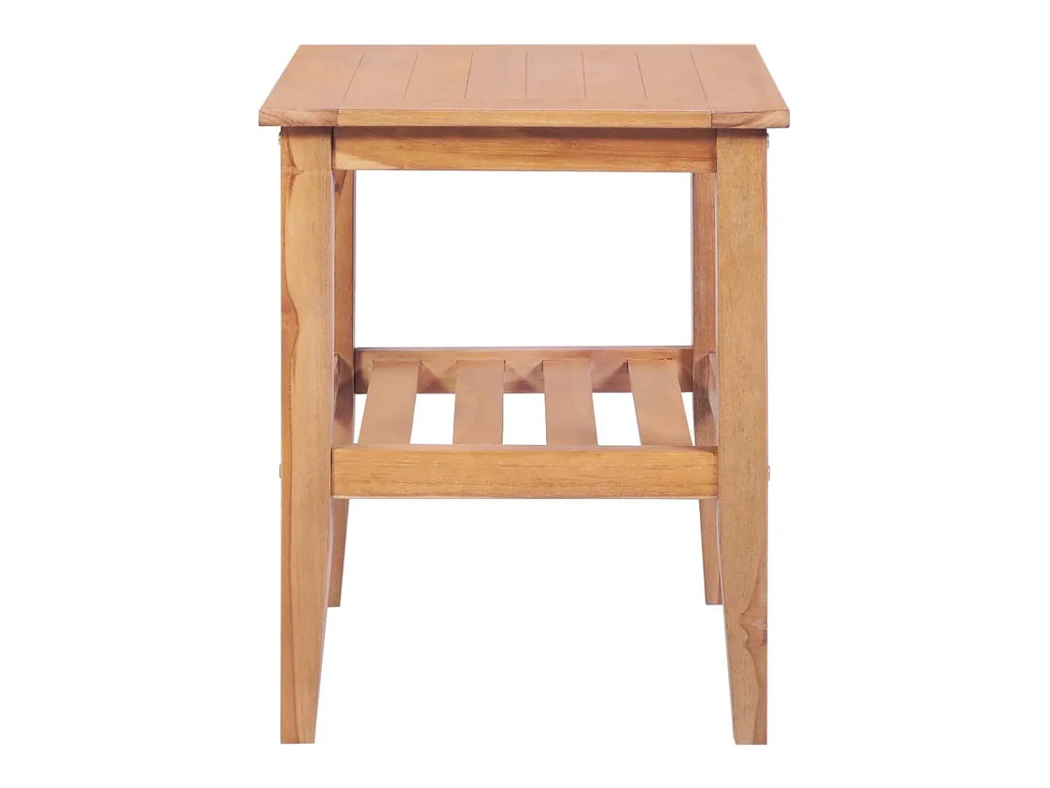 Mesa De Centro* Mesa de centro | Mesa de apoio quadrada 40x40x50 cm teca maciça Castanho