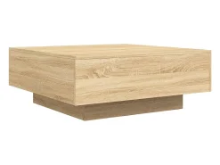 Sale Mesa de centro | Mesa de apoio | Mesa de café com luzes LED 80x80x31 cm carvalho sonoma Castanho