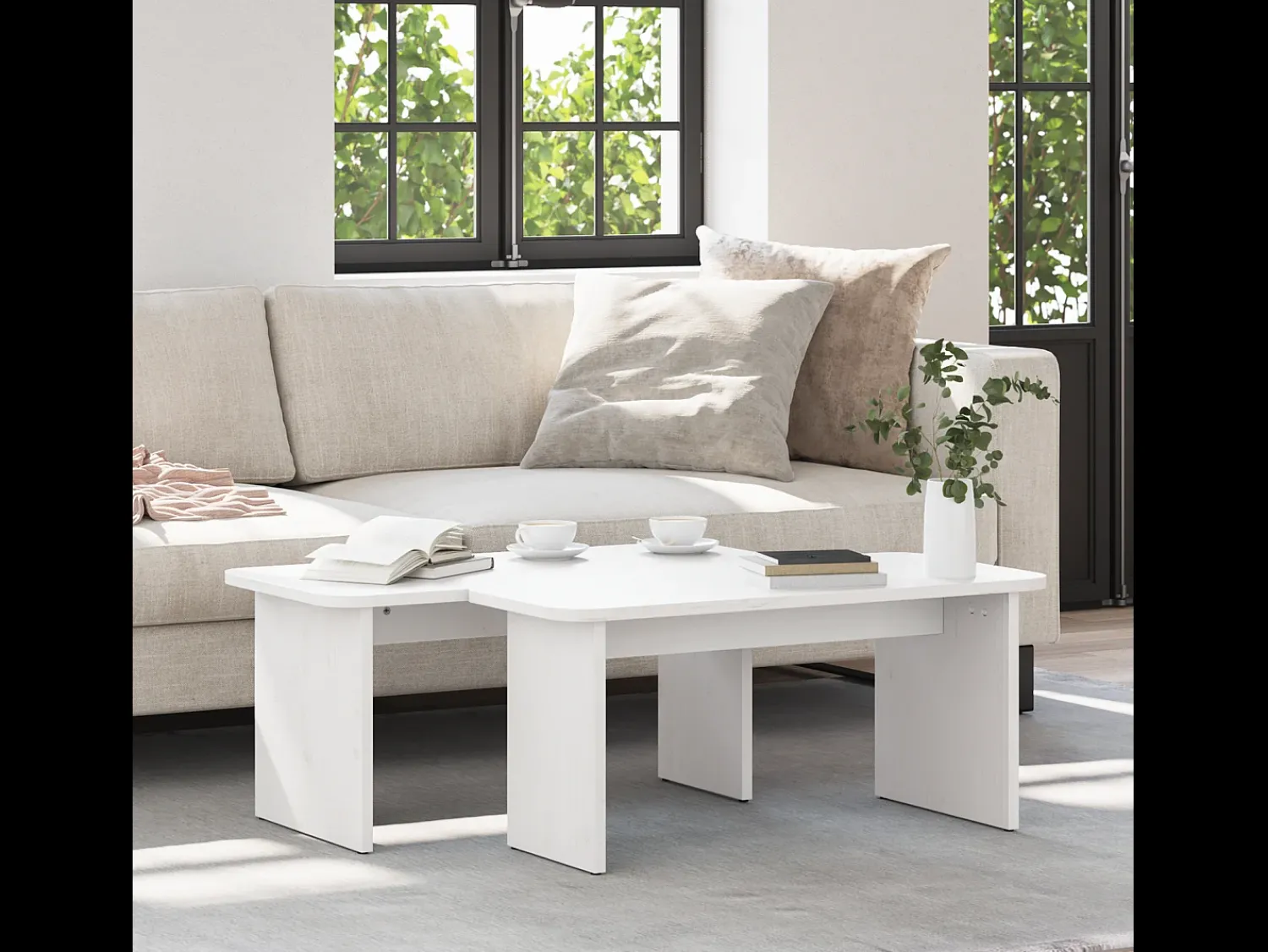 Mesa De Centro* Mesa de centro | Mesa de apoio 100x69x35.5 cm Branco