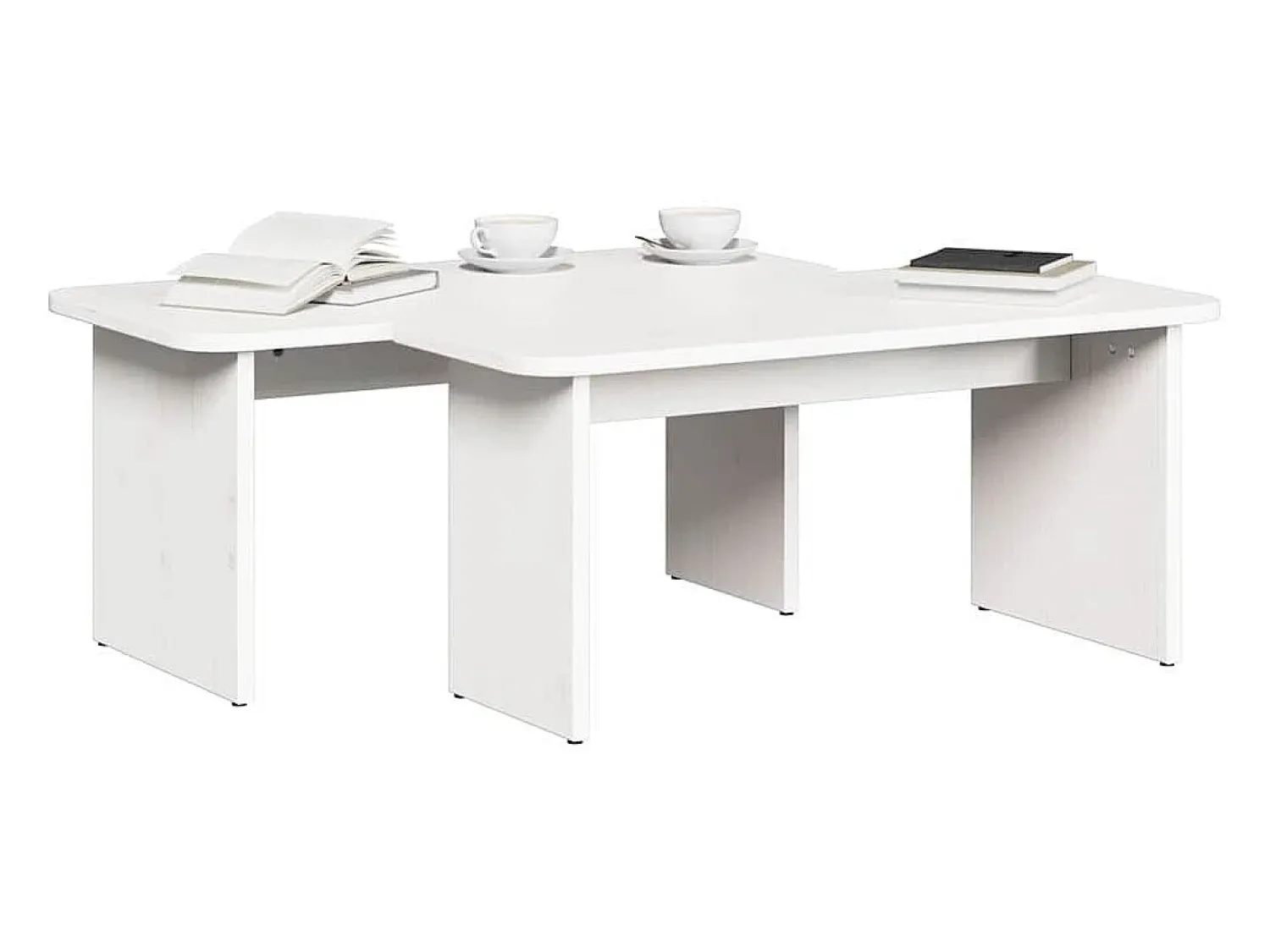 Mesa De Centro* Mesa de centro | Mesa de apoio 100x69x35.5 cm Branco