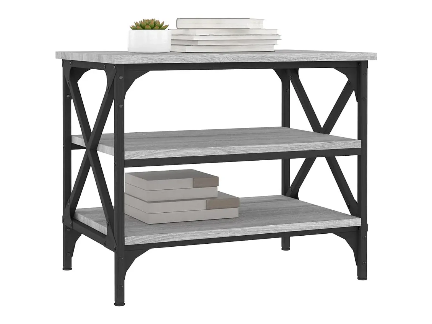 Mesa de centro | Mesa de apoio 55x38x45 cm derivados de madeira sonoma^ Mesa De Centro