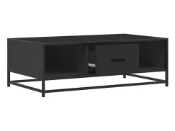 Mesa De Centro* Mesa de centro | Mesa de apoio 100x57x35 cm derivados de madeira/metal Preto