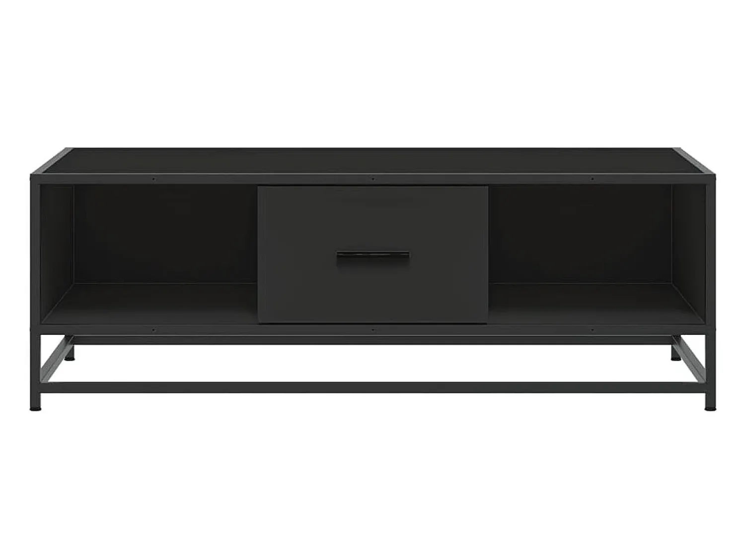 Mesa De Centro* Mesa de centro | Mesa de apoio 100x57x35 cm derivados de madeira/metal Preto