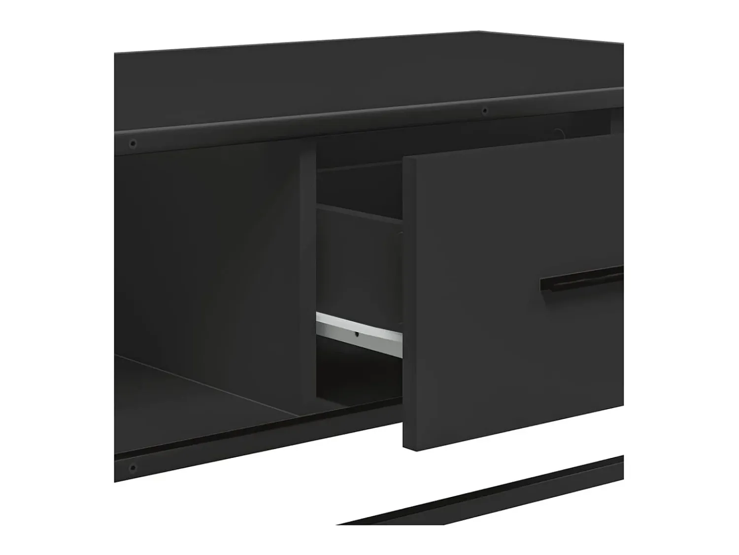Mesa De Centro* Mesa de centro | Mesa de apoio 100x57x35 cm derivados de madeira/metal Preto