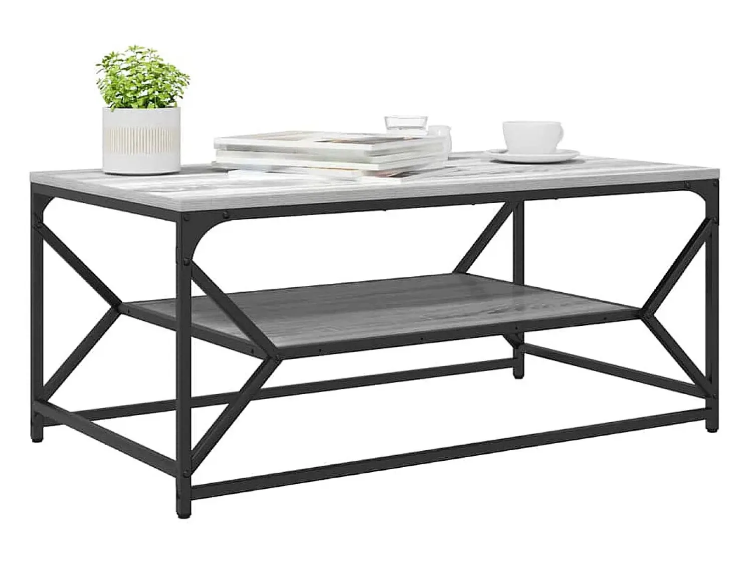 Mesa De Centro| Mesa de centro | Mesa de apoio | Mesa de café Sonoma 90x50x40 cm Cinzento