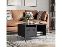 Mesa de centro | Mesa de apoio | Mesa de café 68.5x50x43.5 cm aço laminado a frio antracite^ Mesa De Centro