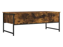 Mesa De Centro| Mesa de centro | Mesa de apoio 101x49x39.5 cm derivados madeira carvalho fumado Castanho