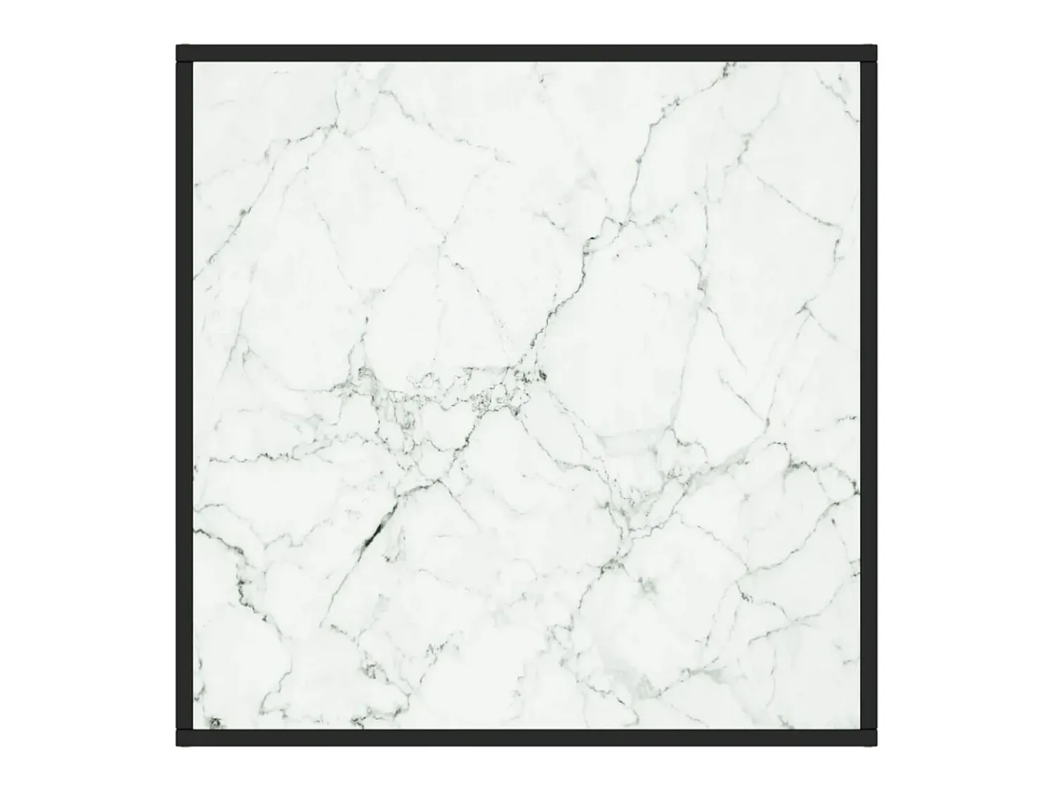 Mesa de centro | Mesa de apoio 80x80x35 cm vidro mármore branco^ Mesa De Centro