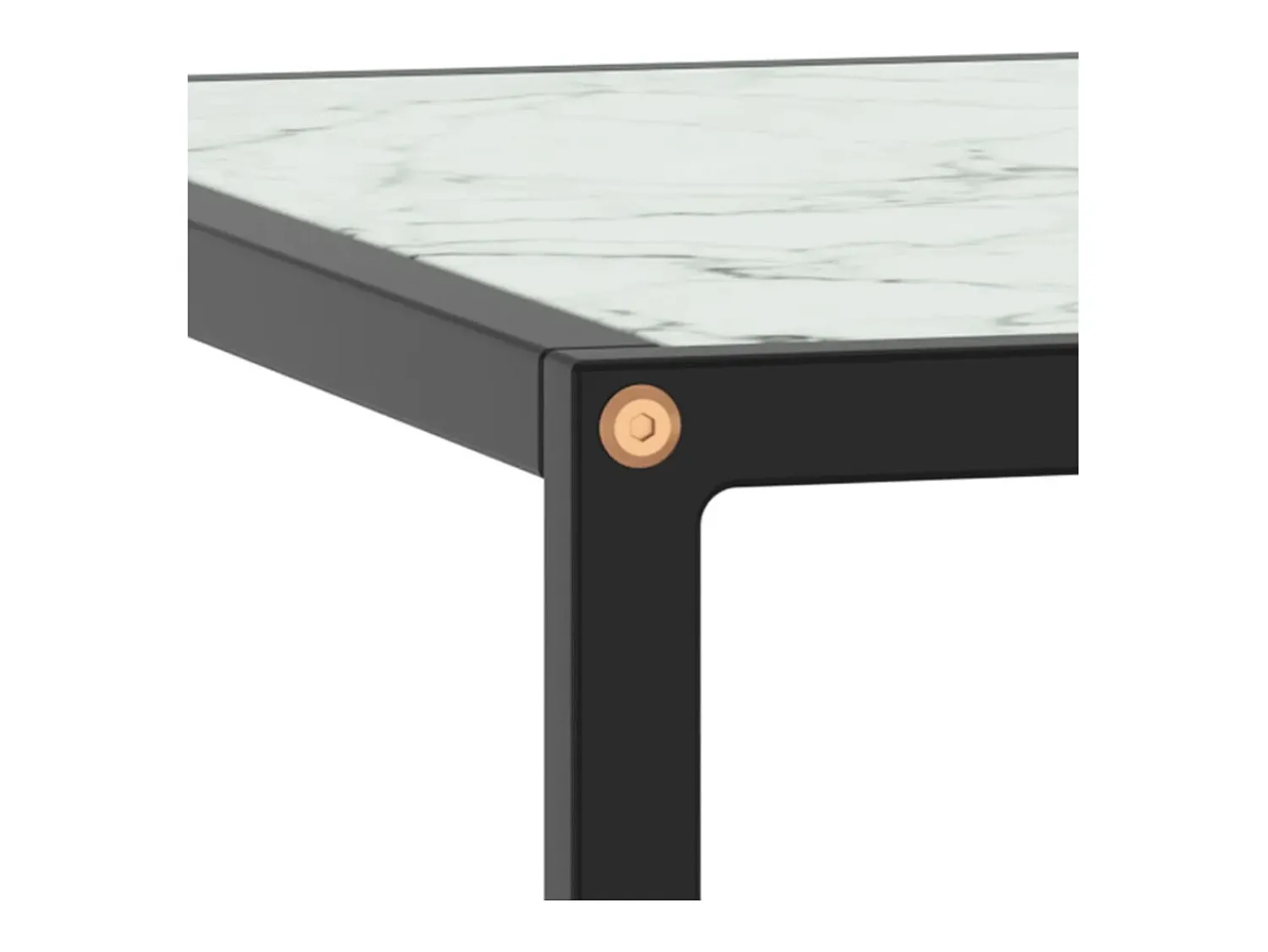 Mesa de centro | Mesa de apoio 80x80x35 cm vidro mármore branco^ Mesa De Centro