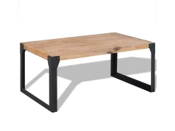 Discount Mesa de centro | Mesa de apoio em madeira de acácia maciça 100x60x45 cm Castanho