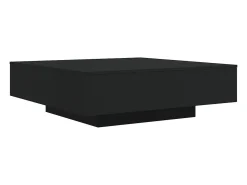 Mesa De Centro* Mesa de centro | Mesa de apoio com luzes LED 100x100x31 cm Preto
