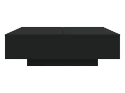 Mesa De Centro* Mesa de centro | Mesa de apoio com luzes LED 100x100x31 cm Preto