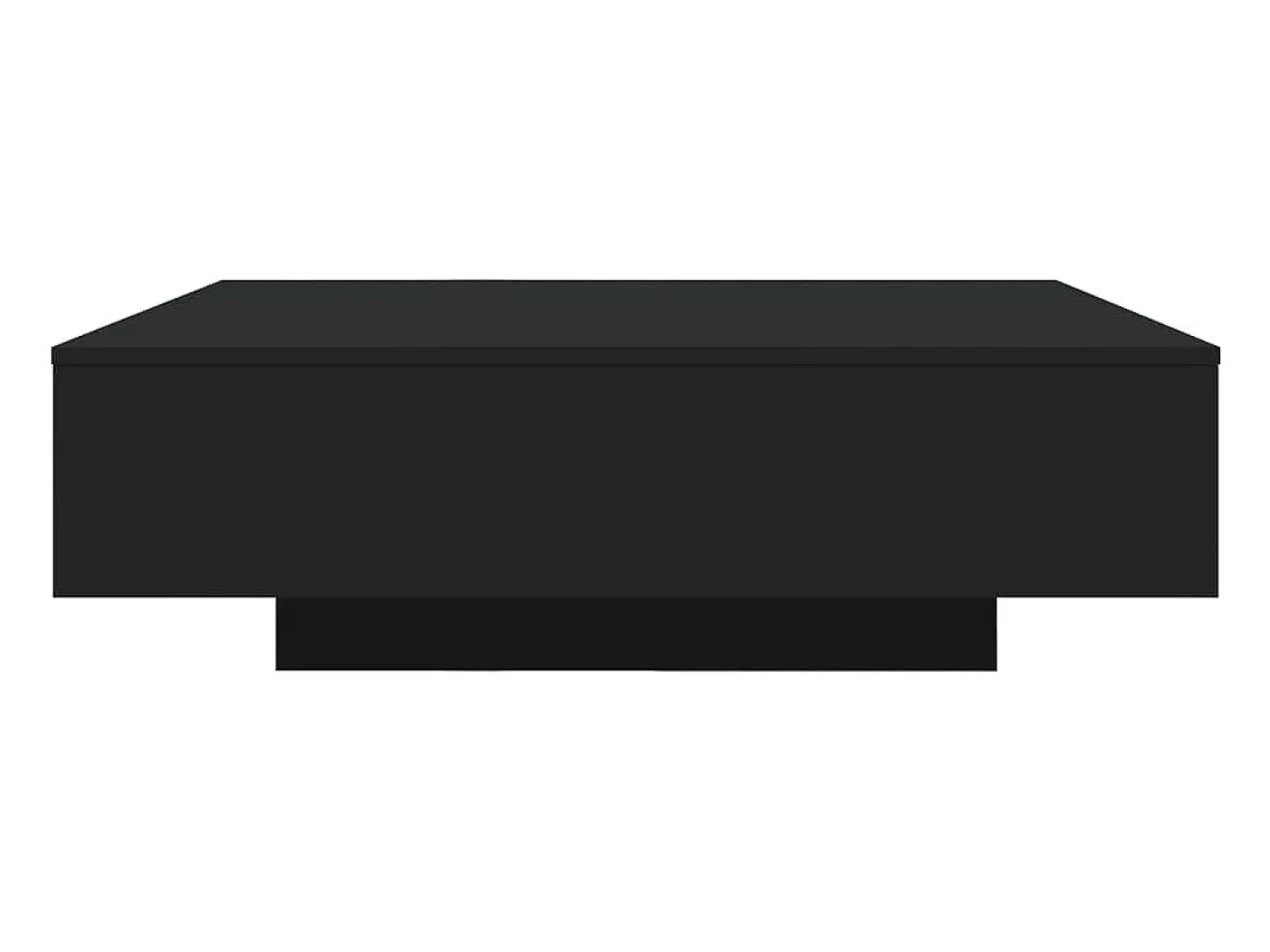 Mesa De Centro* Mesa de centro | Mesa de apoio com luzes LED 100x100x31 cm Preto