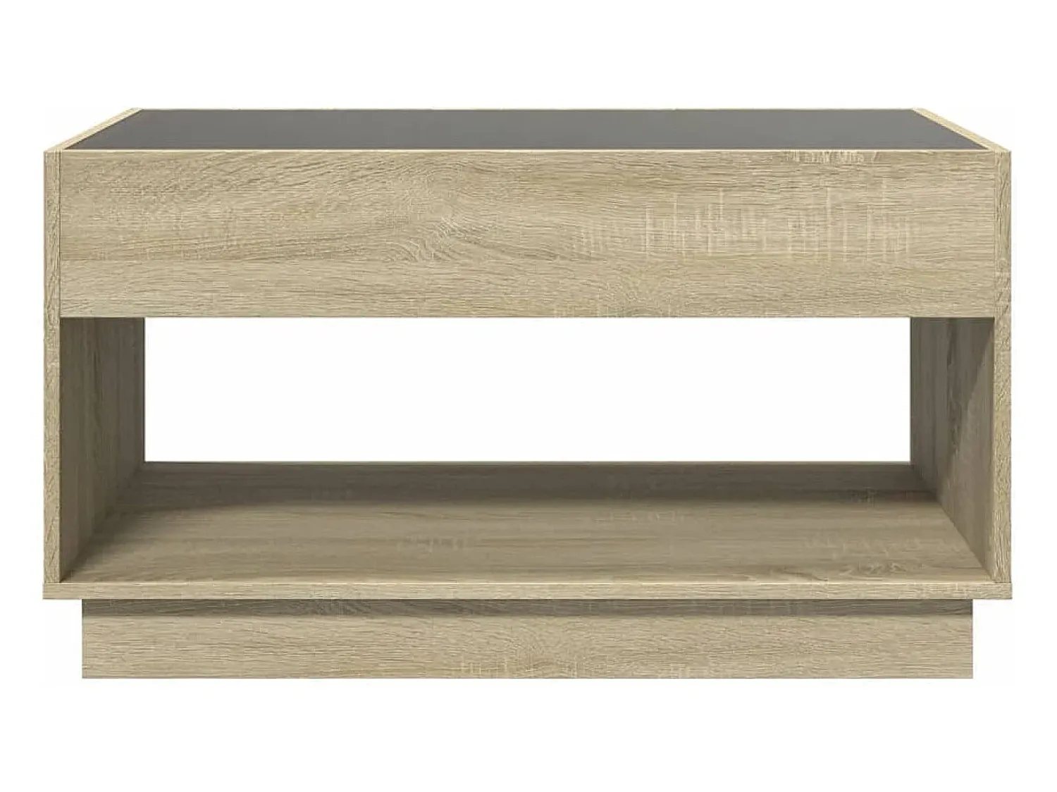 Outlet Mesa de centro | Mesa de apoio luzes LED Infinity 90x50x50 cm carvalho sonoma Castanho